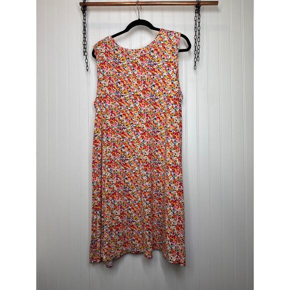 NWT Tahari Woman Multicolor Floral Sleeveless Swing Dress Casual Plus Size 1X - Picture 2 of 6